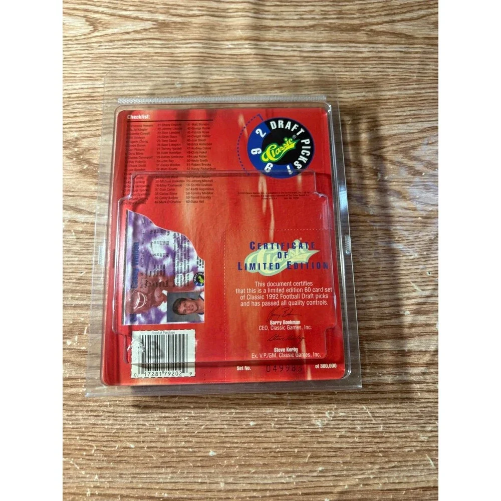 1992 Classic Draft Picks Football Complete Set Factory Sealed Limited Edition